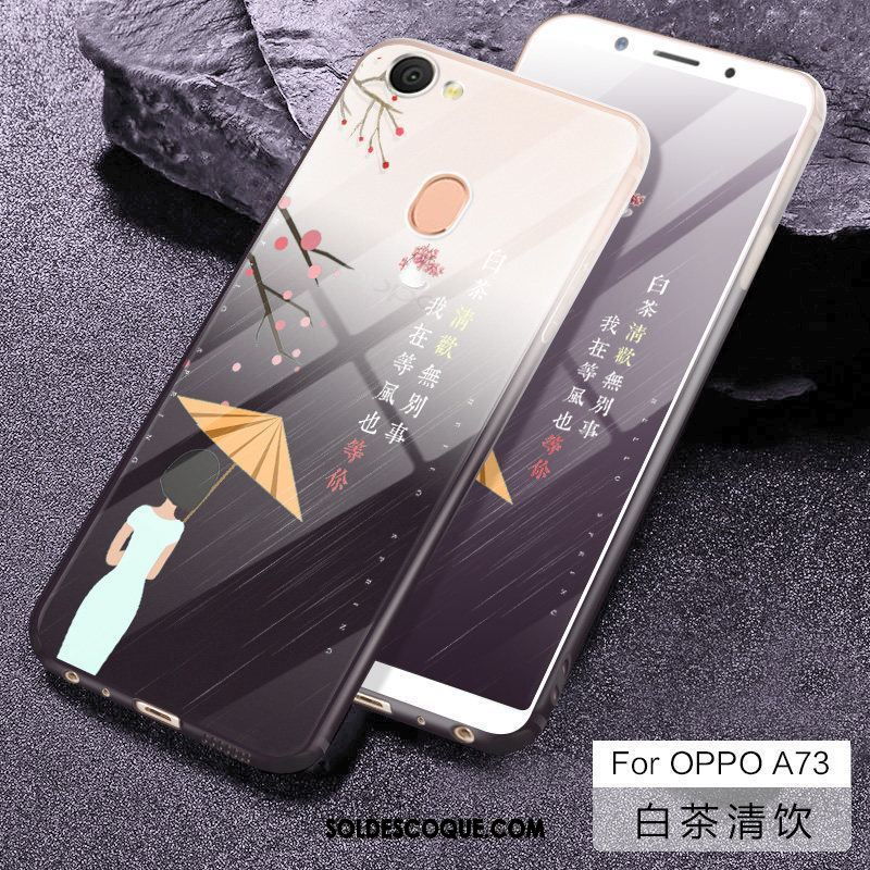 Coque Oppo A73 Fluide Doux Couvercle Arrière Petit Protection Charmant En Ligne