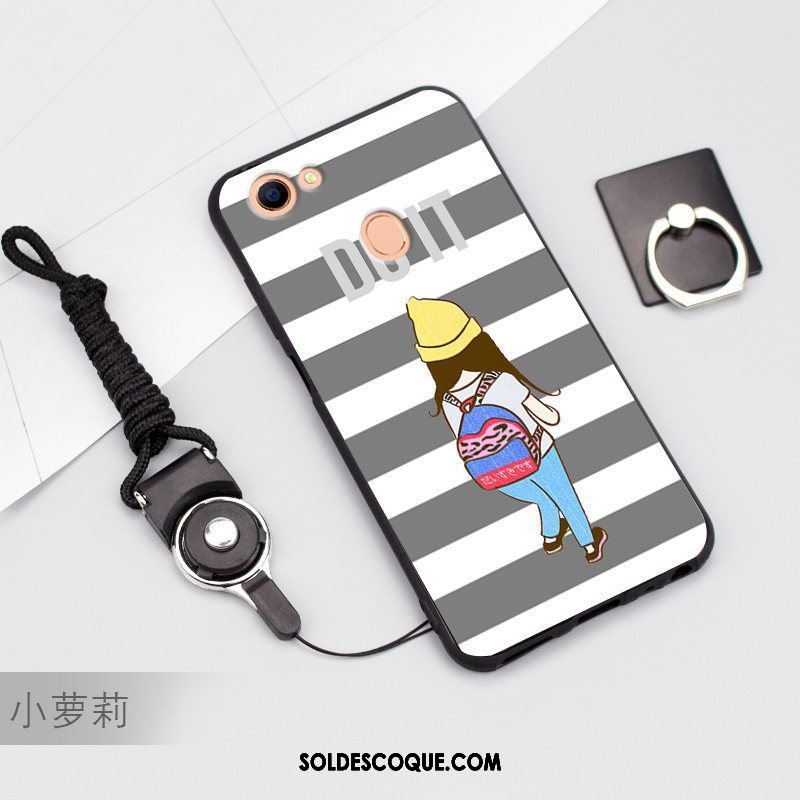 Coque Oppo A73 Gris Incassable Téléphone Portable Silicone Dessin Animé En Ligne