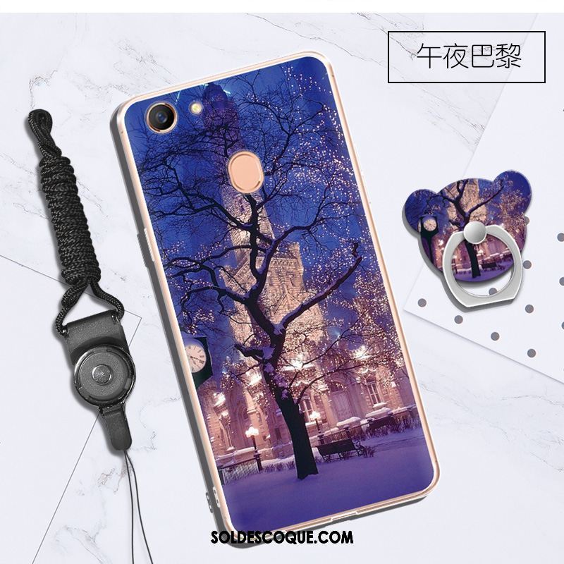 Coque Oppo A73 Incassable Téléphone Portable Violet Fluide Doux Tout Compris Pas Cher