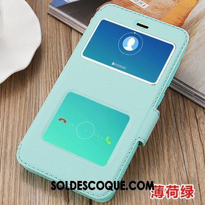 Coque Oppo A73 Protection Vert Téléphone Portable Étui En Cuir Tendance Housse France