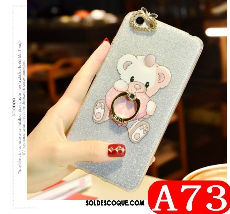 Coque Oppo A73 Rose Fluide Doux Tout Compris Strass Silicone En Ligne