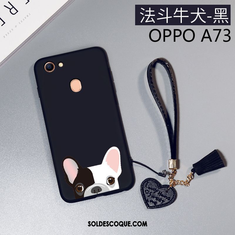 Coque Oppo A73 Silicone Téléphone Portable Tout Compris Noir Protection Pas Cher