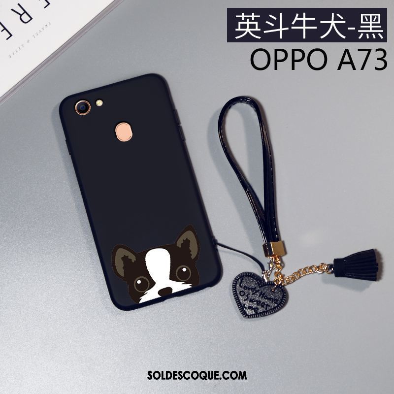 Coque Oppo A73 Silicone Téléphone Portable Tout Compris Noir Protection Pas Cher