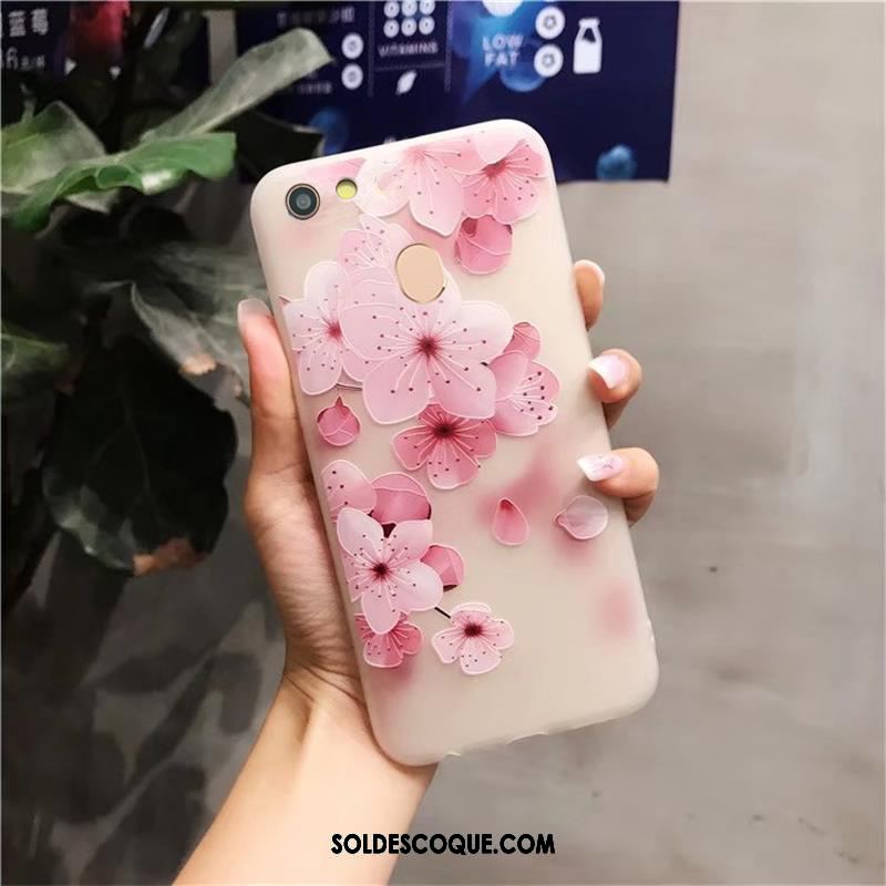 Coque Oppo A73 Tendance Ornements Suspendus Silicone Protection Rose Pas Cher