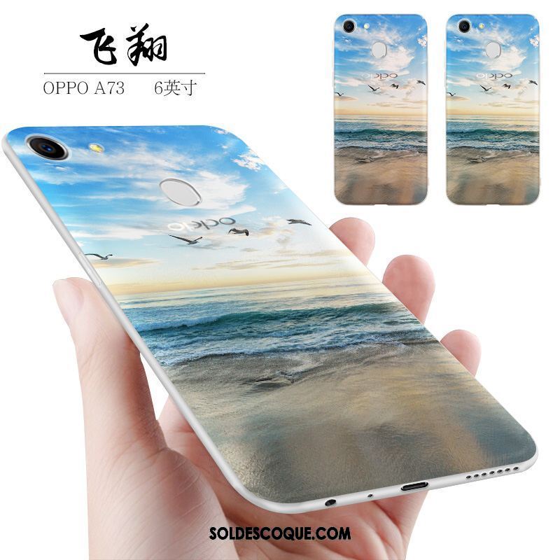 Coque Oppo A73 Tendance Personnalité Petit Blanc Téléphone Portable Soldes