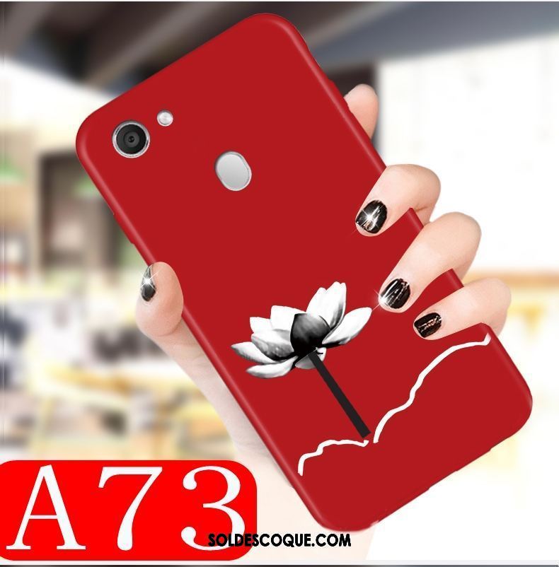 Coque Oppo A73 Tout Compris Fluide Doux Élégant Noir Tendance Soldes