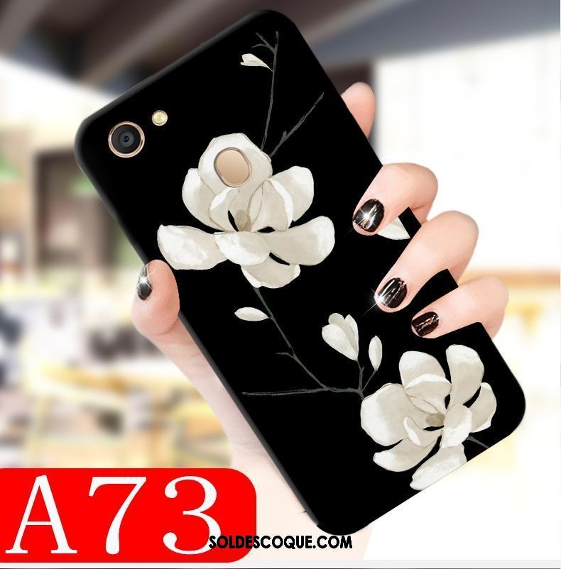 Coque Oppo A73 Tout Compris Fluide Doux Élégant Noir Tendance Soldes