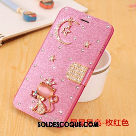 Coque Oppo A73 Téléphone Portable Incassable Étui En Cuir Protection Rose Soldes