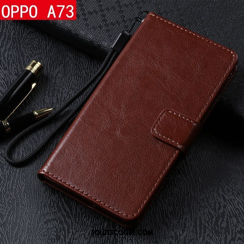 Coque Oppo A73 Téléphone Portable Étui En Cuir Protection Incassable En Vente