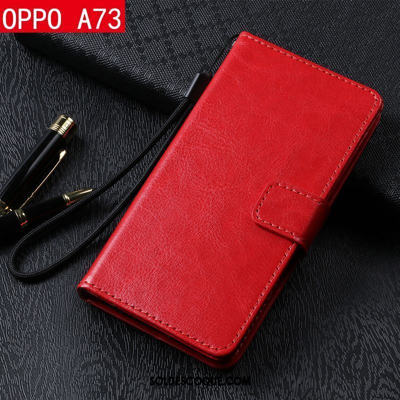 Coque Oppo A73 Téléphone Portable Étui En Cuir Protection Incassable En Vente