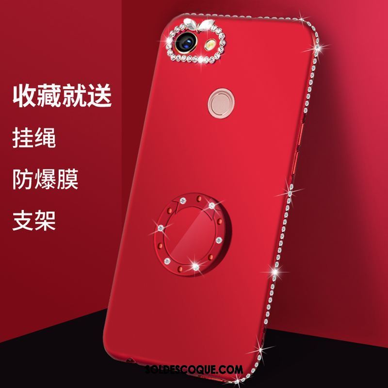 Coque Oppo A73 Téléphone Portable Étui Fluide Doux Rouge Créatif En Vente