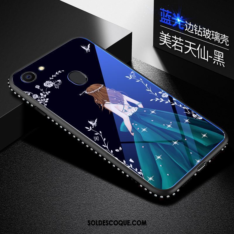 Coque Oppo A73 Étui Bleu Mode Créatif Téléphone Portable Pas Cher