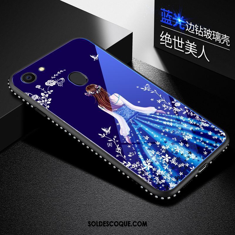 Coque Oppo A73 Étui Bleu Mode Créatif Téléphone Portable Pas Cher