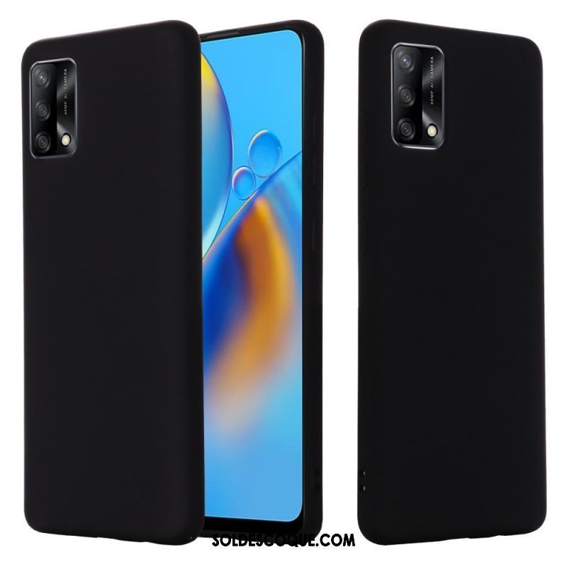 Coque Oppo A74 4G Silicone Liquide Avec Lanière