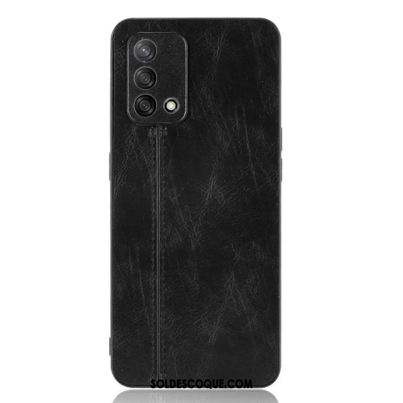 Coque Oppo A74 4G Style Cuir Coutures