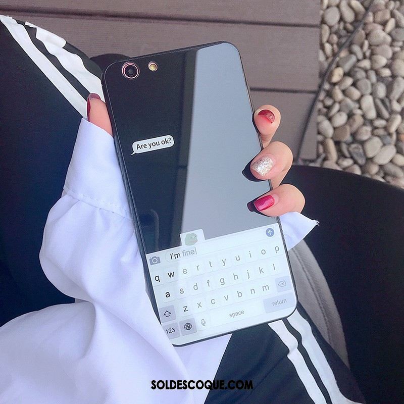 Coque Oppo A83 Blanc Créatif Tout Compris Miroir Fluide Doux En Ligne