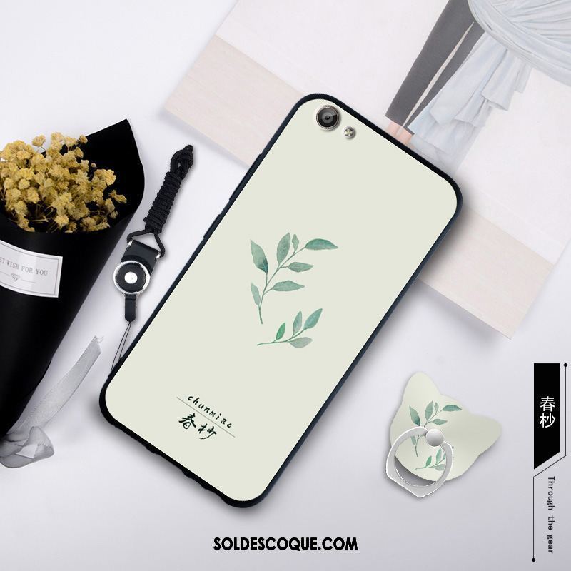 Coque Oppo A83 Blanc Étui Ornements Suspendus Silicone Anneau En Ligne