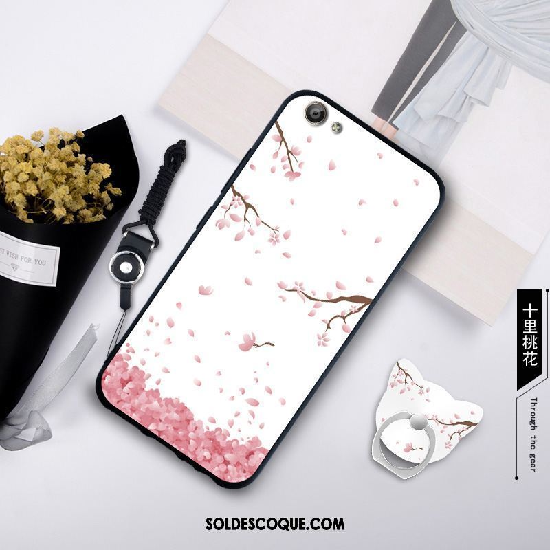 Coque Oppo A83 Blanc Étui Ornements Suspendus Silicone Anneau En Ligne