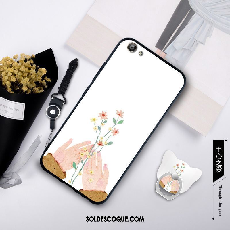 Coque Oppo A83 Blanc Étui Ornements Suspendus Silicone Anneau En Ligne