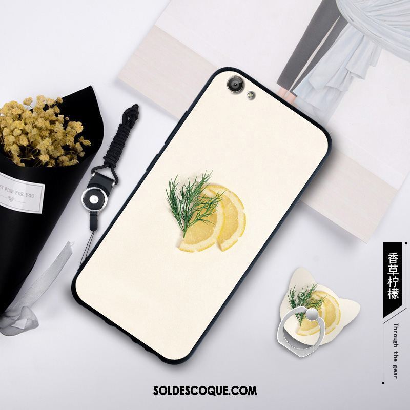 Coque Oppo A83 Blanc Étui Ornements Suspendus Silicone Anneau En Ligne