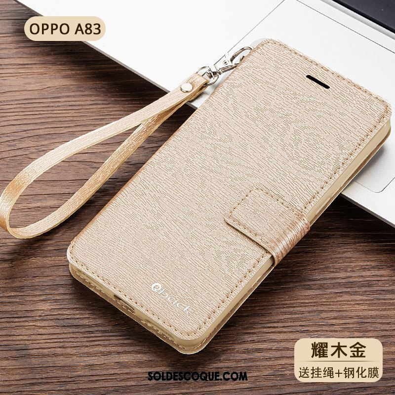 Coque Oppo A83 Bleu Marin Étui En Cuir Incassable Téléphone Portable Tout Compris En Ligne