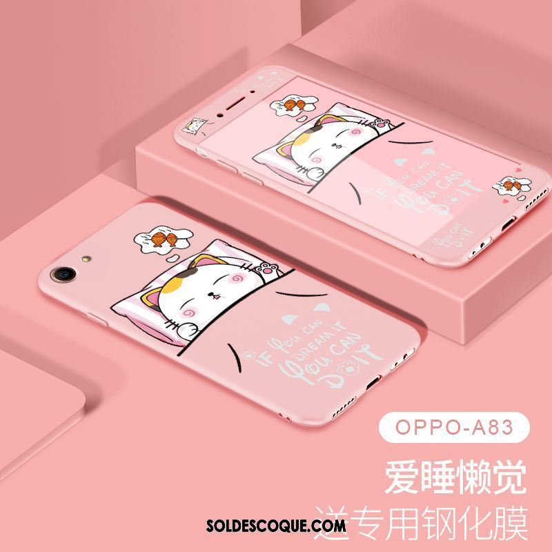 Coque Oppo A83 Fluide Doux Bleu Tout Compris Marque De Tendance Membrane Housse En Vente