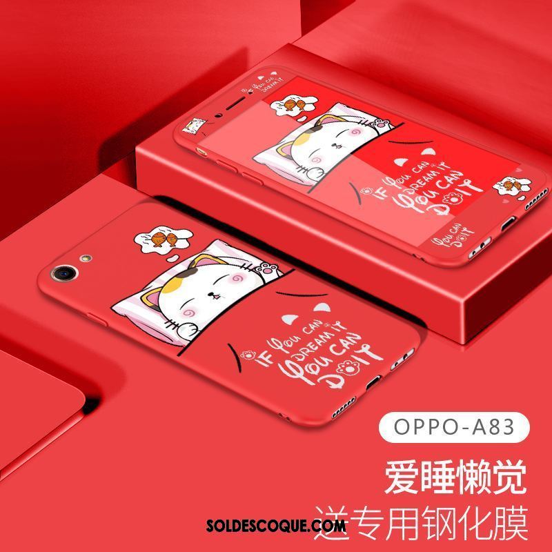 Coque Oppo A83 Fluide Doux Bleu Tout Compris Marque De Tendance Membrane Housse En Vente