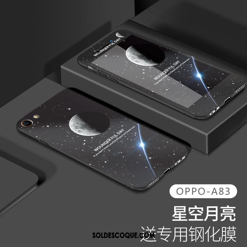 Coque Oppo A83 Fluide Doux Bleu Tout Compris Marque De Tendance Membrane Housse En Vente