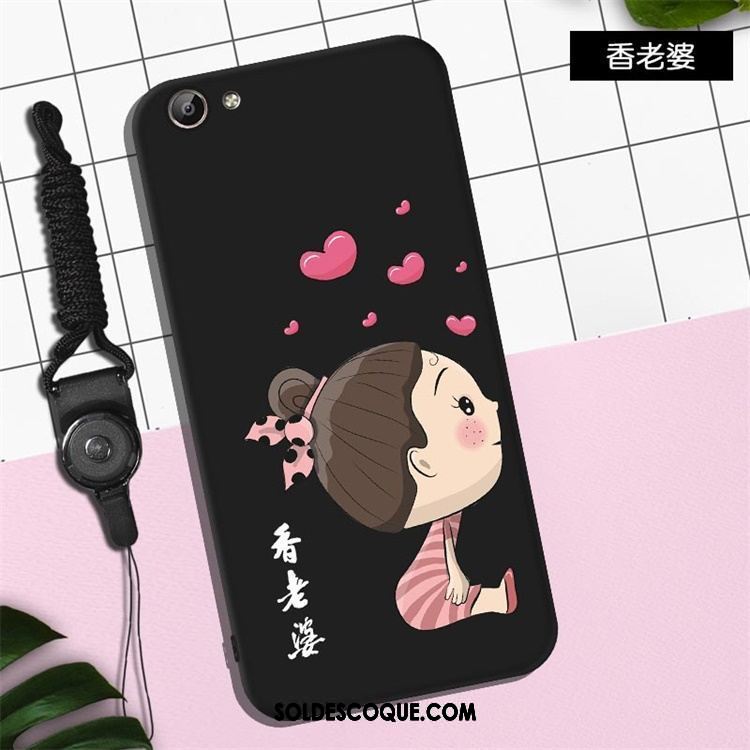 Coque Oppo A83 Fluide Doux Téléphone Portable Noir Dessin Animé Incassable France