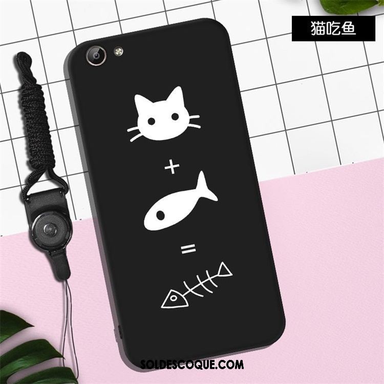 Coque Oppo A83 Fluide Doux Téléphone Portable Noir Dessin Animé Incassable France