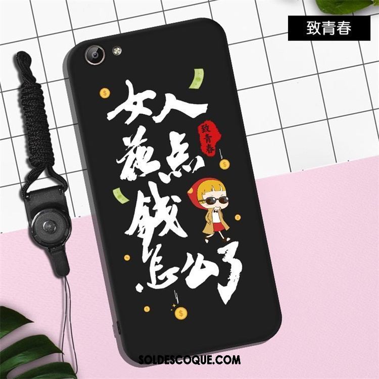 Coque Oppo A83 Fluide Doux Téléphone Portable Noir Dessin Animé Incassable France