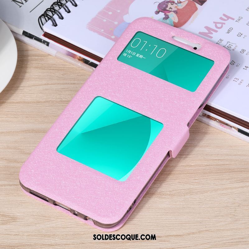 Coque Oppo A83 Incassable Étui En Cuir Téléphone Portable Rose Protection Soldes