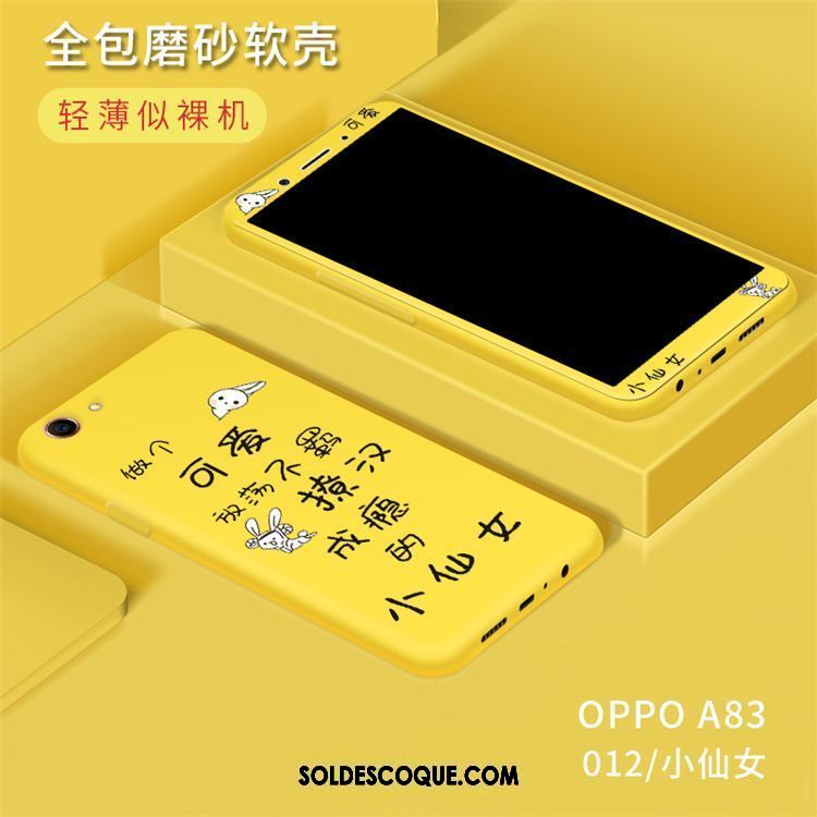 Coque Oppo A83 Membrane Personnalité Tout Compris Téléphone Portable Jaune Pas Cher