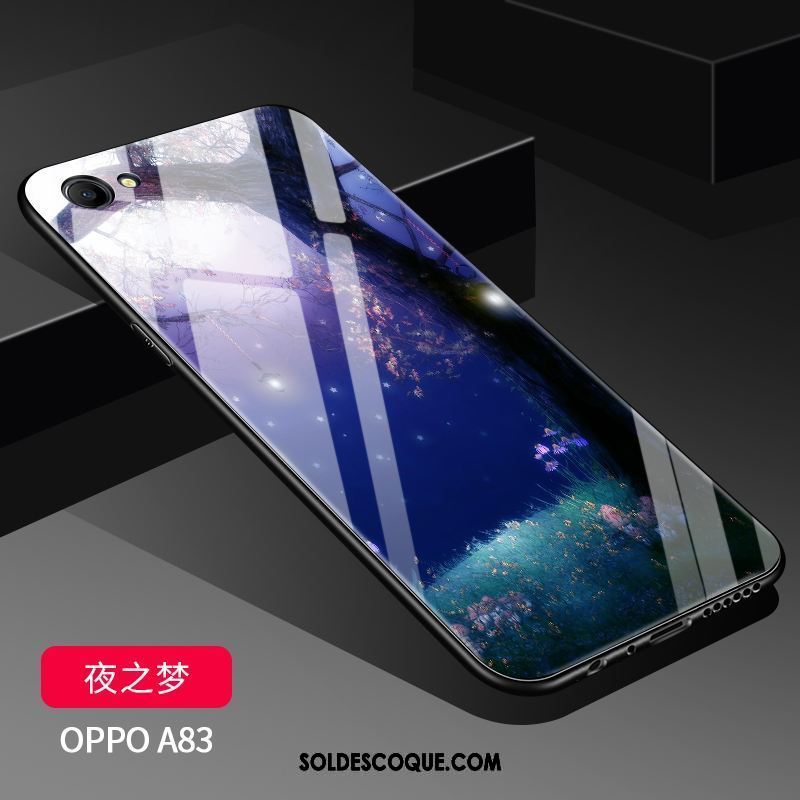 Coque Oppo A83 Nouveau Créatif Silicone Délavé En Daim Blanc En Vente