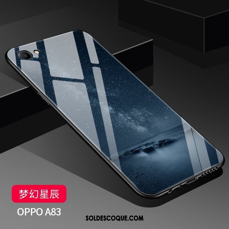 Coque Oppo A83 Nouveau Créatif Silicone Délavé En Daim Blanc En Vente