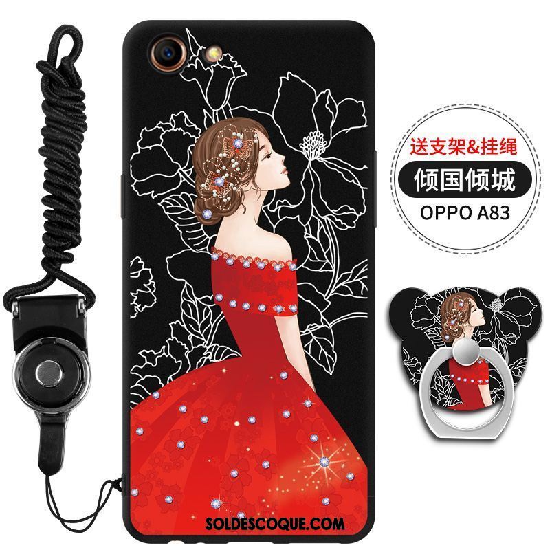 Coque Oppo A83 Personnalité Noir Charmant Dessin Animé Créatif En Vente