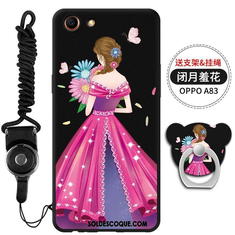 Coque Oppo A83 Personnalité Noir Charmant Dessin Animé Créatif En Vente