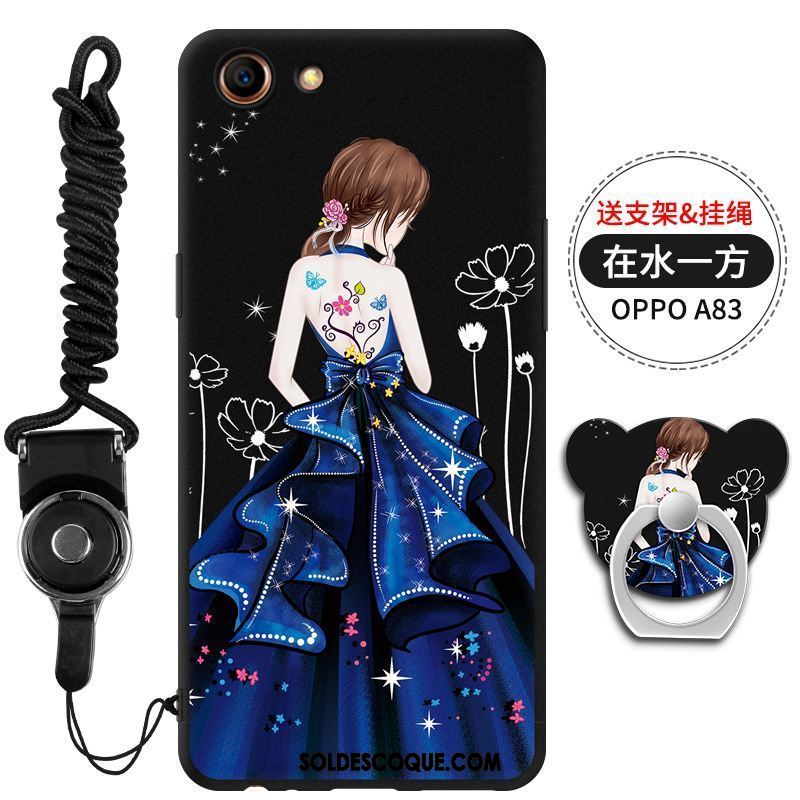 Coque Oppo A83 Personnalité Noir Charmant Dessin Animé Créatif En Vente