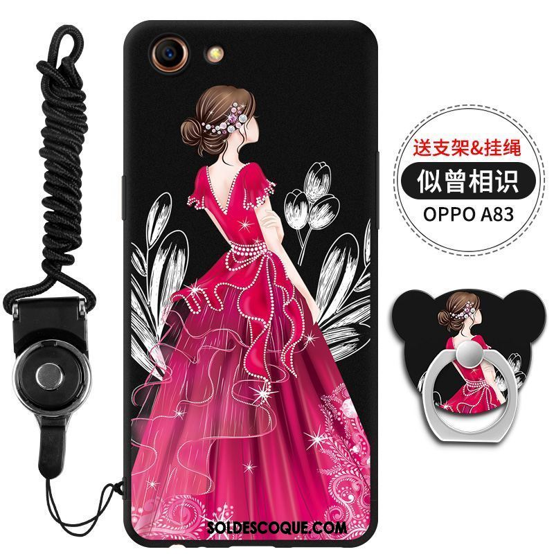 Coque Oppo A83 Personnalité Noir Charmant Dessin Animé Créatif En Vente