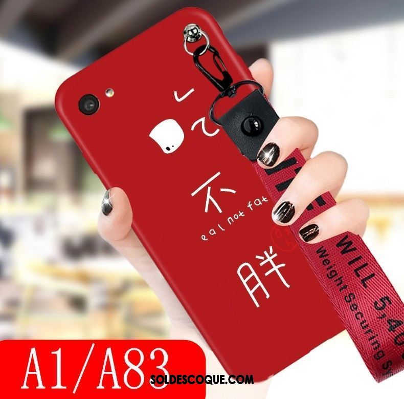 Coque Oppo A83 Protection Charmant Téléphone Portable Tendance Rouge Housse Soldes