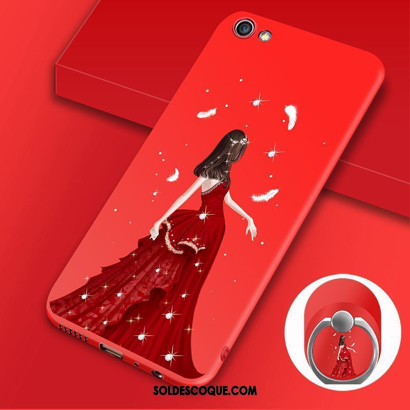 Coque Oppo A83 Protection Ornements Suspendus Étui Rouge Silicone Pas Cher