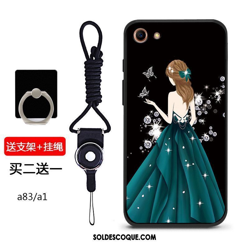 Coque Oppo A83 Silicone Fluide Doux Bleu Téléphone Portable Délavé En Daim Housse En Ligne