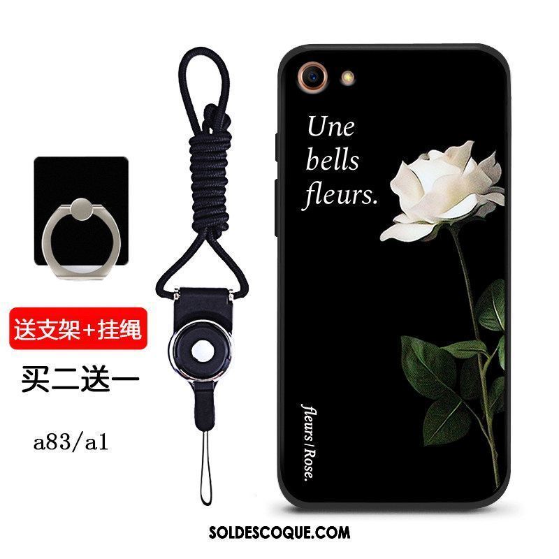 Coque Oppo A83 Silicone Fluide Doux Bleu Téléphone Portable Délavé En Daim Housse En Ligne