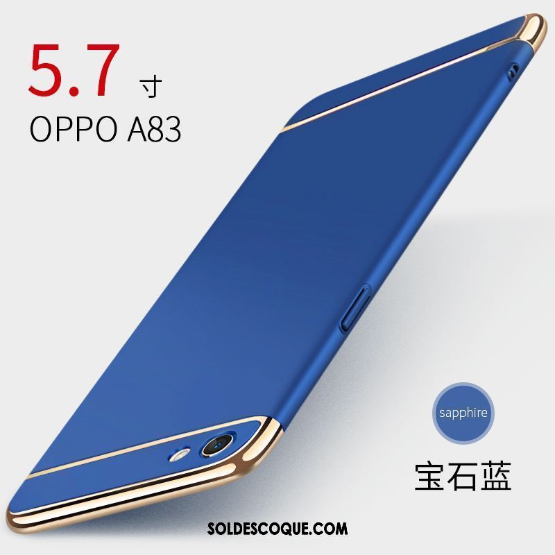 Coque Oppo A83 Tendance Délavé En Daim Tout Compris Refroidissement Bleu En Ligne