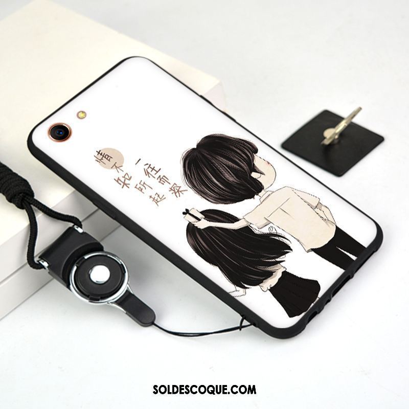 Coque Oppo A83 Tendance Étui Dessin Animé Charmant Délavé En Daim Soldes