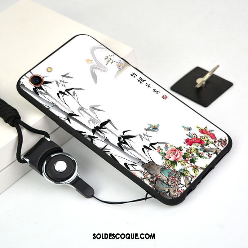 Coque Oppo A83 Tendance Étui Dessin Animé Charmant Délavé En Daim Soldes