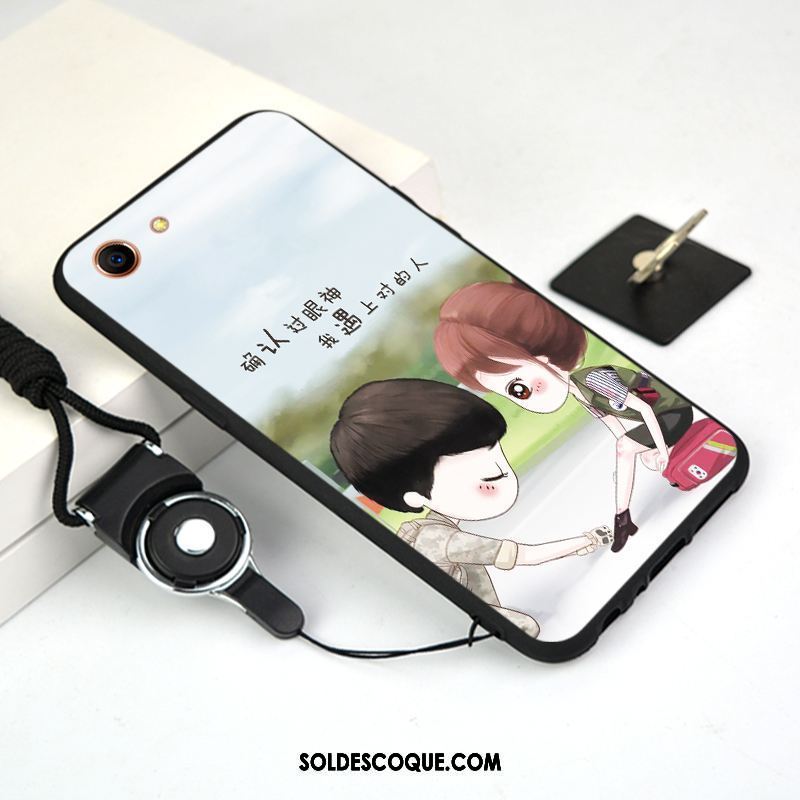 Coque Oppo A83 Tendance Étui Dessin Animé Charmant Délavé En Daim Soldes