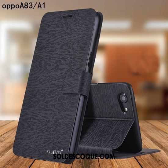 Coque Oppo A83 Tout Compris Étui En Cuir Clamshell Téléphone Portable Délavé En Daim Housse En Ligne