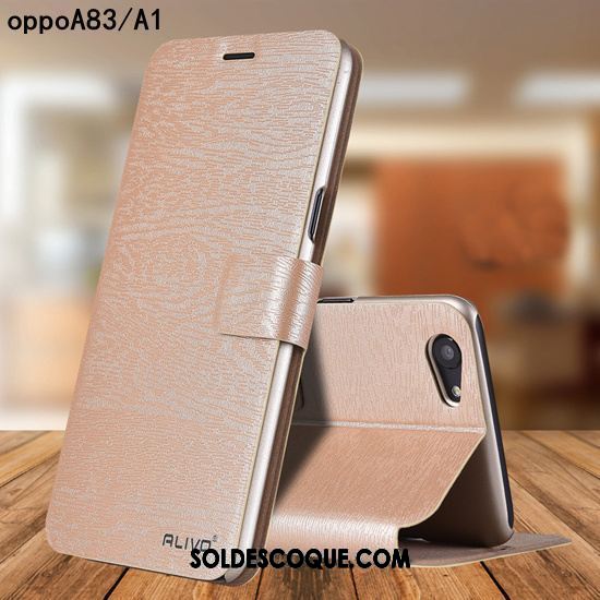 Coque Oppo A83 Tout Compris Étui En Cuir Clamshell Téléphone Portable Délavé En Daim Housse En Ligne