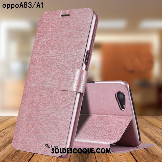 Coque Oppo A83 Tout Compris Étui En Cuir Clamshell Téléphone Portable Délavé En Daim Housse En Ligne